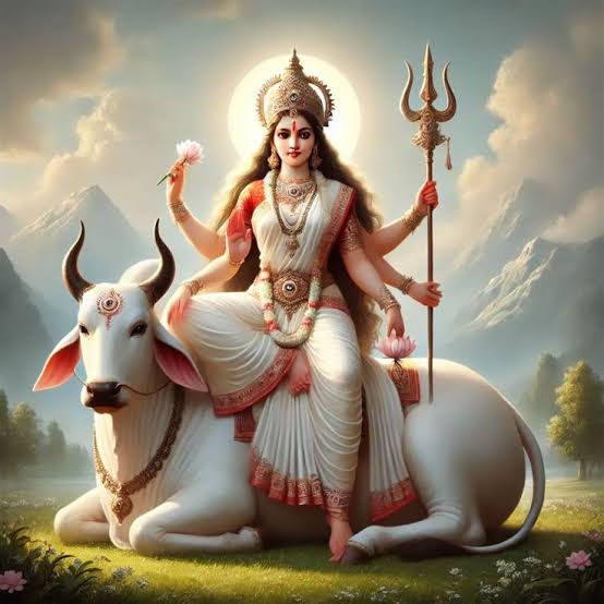 Divine portrait of Maa Shailputri